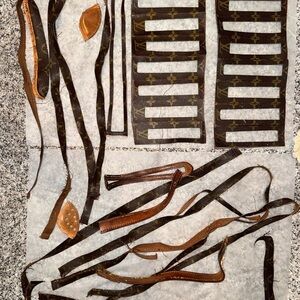 Louis Vuitton Monogram Leather scraps bundle 7